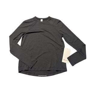 Lululemon License To Train Classic-Fit Long-Sleeve Shirt Black Size 2 Womens